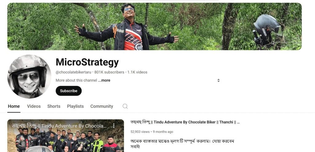 Chocolate Biker YouTube Channel Image