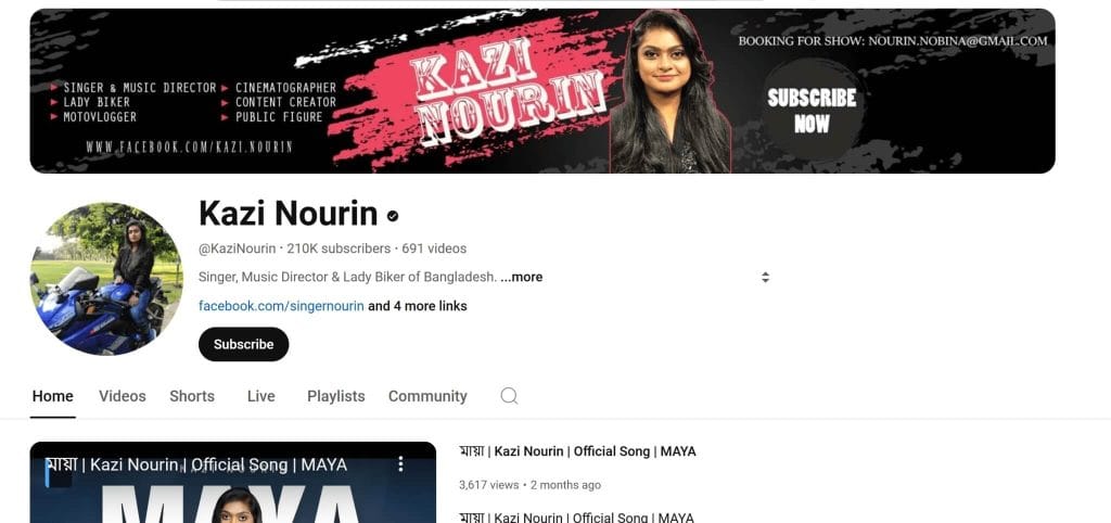 Kazi Nourin YouTube Channel