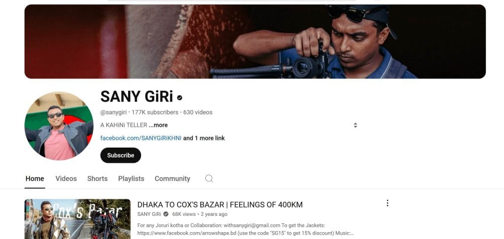 Sany GiRi YouTube Channel