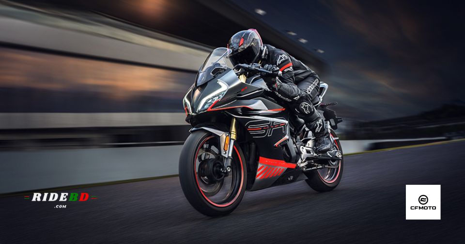 Racer on a CFMoto Bike